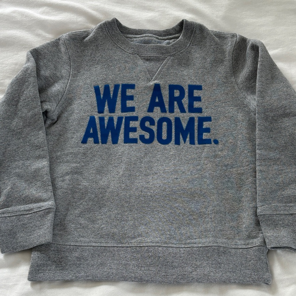Rockets Of Awesome Crewneck Sweatshirt We Are Awesome Kids Size 8 Heather Grey